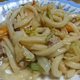 我が家の焼きうどん